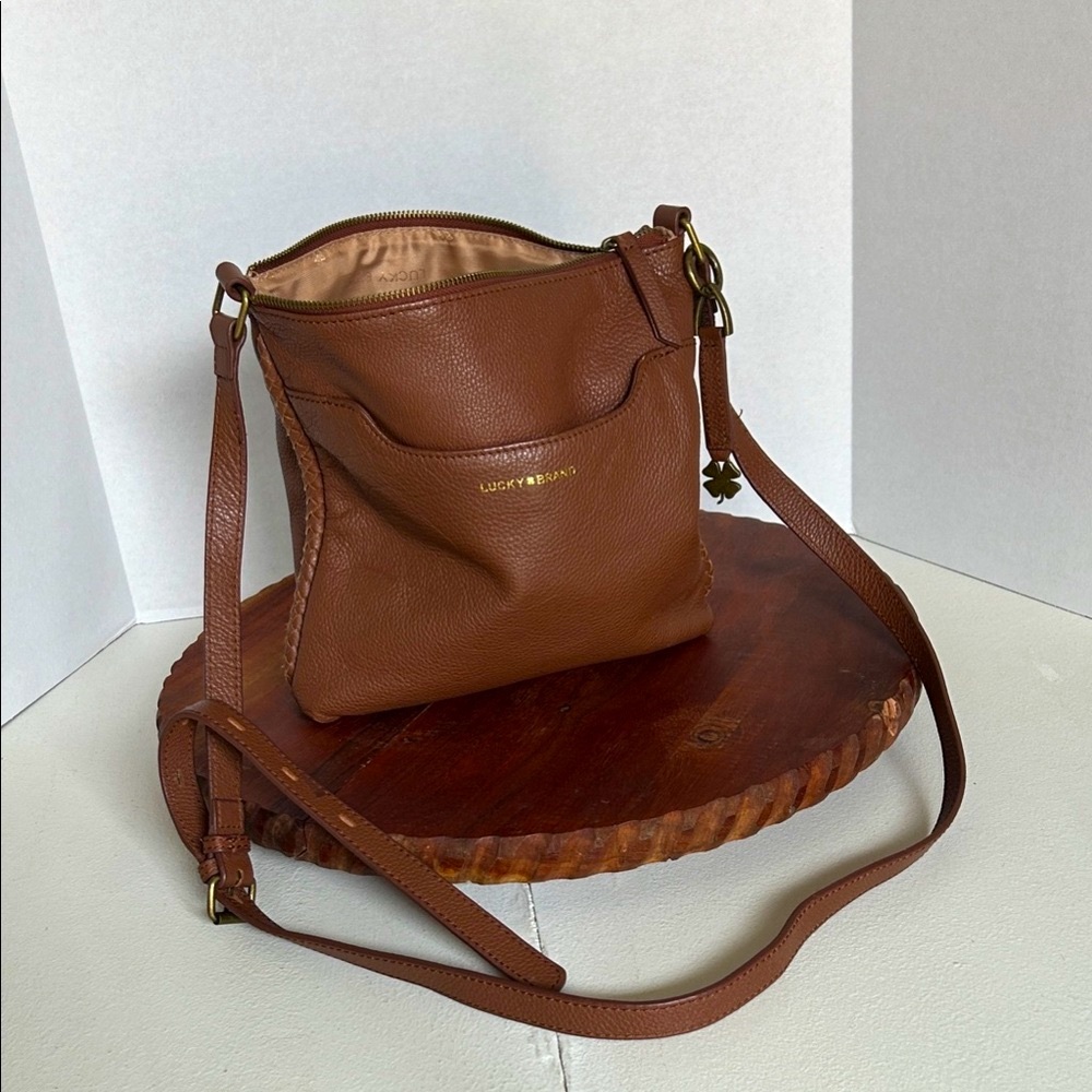 Lucky Brand Brown Leather Crossbody Bag ( Leather)